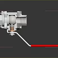 Mechanical Component With Red KPAH Label Silver Metal Knob And Screw Details